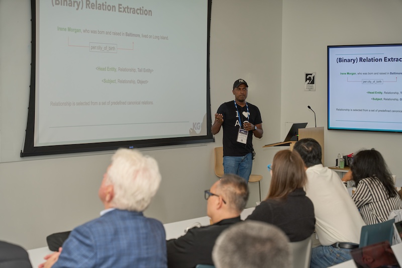 Nandana Mihindukulasooriya from IBM presenting at the Knowledge Graph Conference 2025
