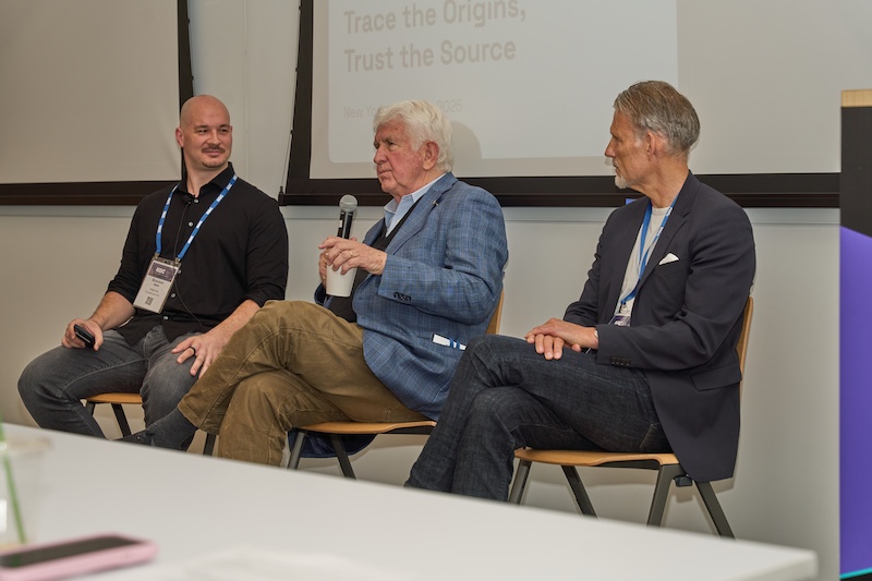 Bob Metcalfe talks during a panel discussion at the Decentralized Knowledge Graph Con (DKGcon) at the Knowledge Graph Conference 2025