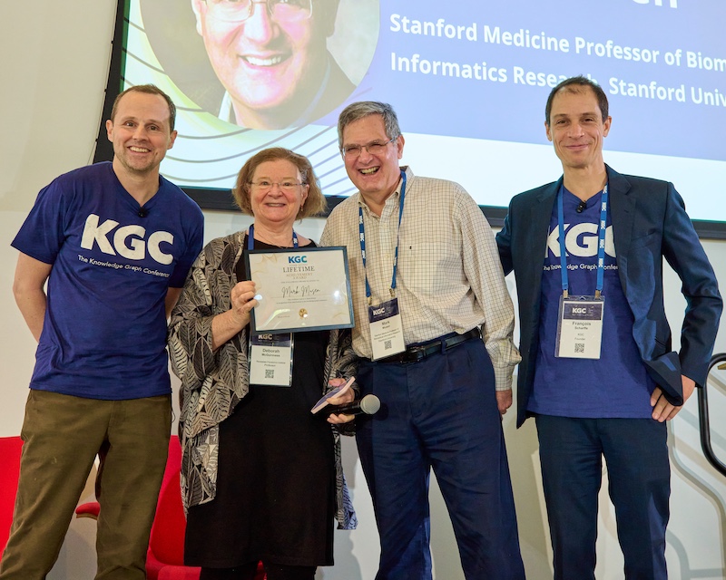 Mark Musen from Stanford Medicine receives the Lifetime Achievement Award at the Knowledge Graph Conference 2025